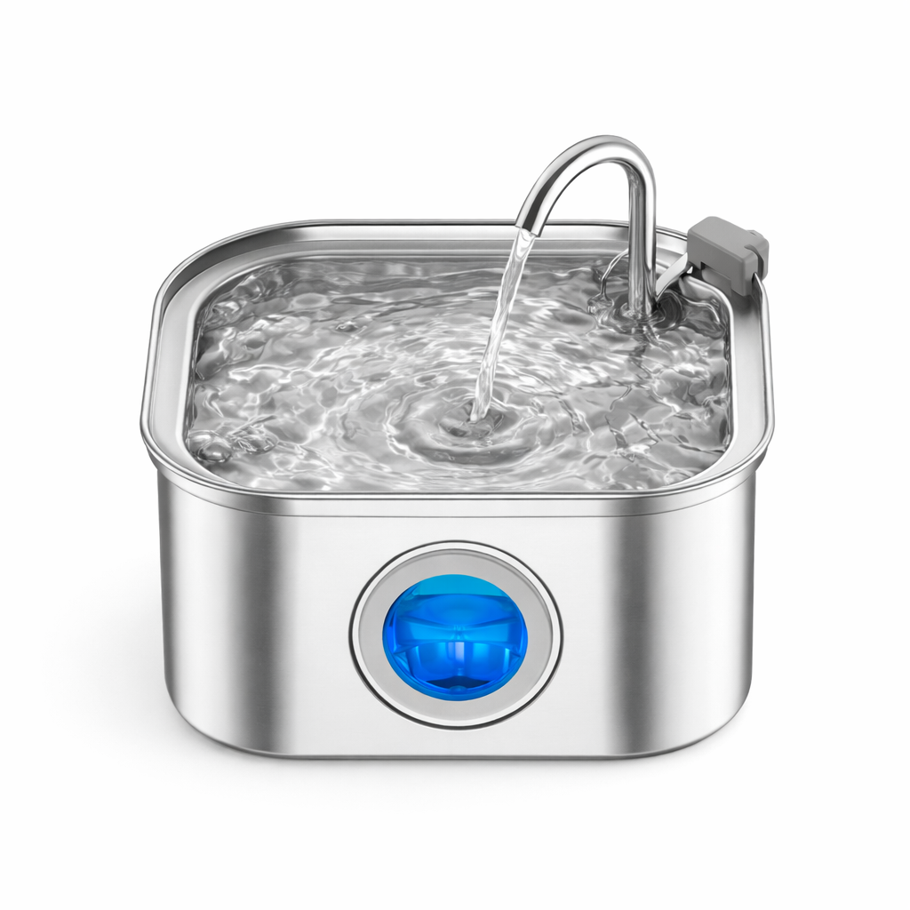 Sipkitty Stainless Steel Cat Water Fountain 3.2L