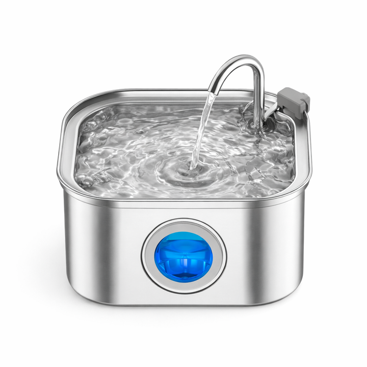 Sipkitty Stainless Steel Cat Water Fountain 3.2L