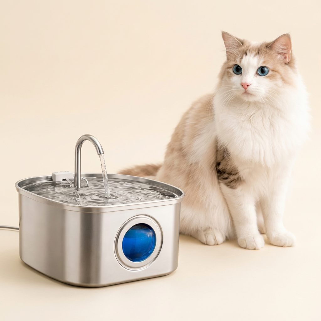 Stainless Steel Cat Water Fountain 3.2L | Sipkitty