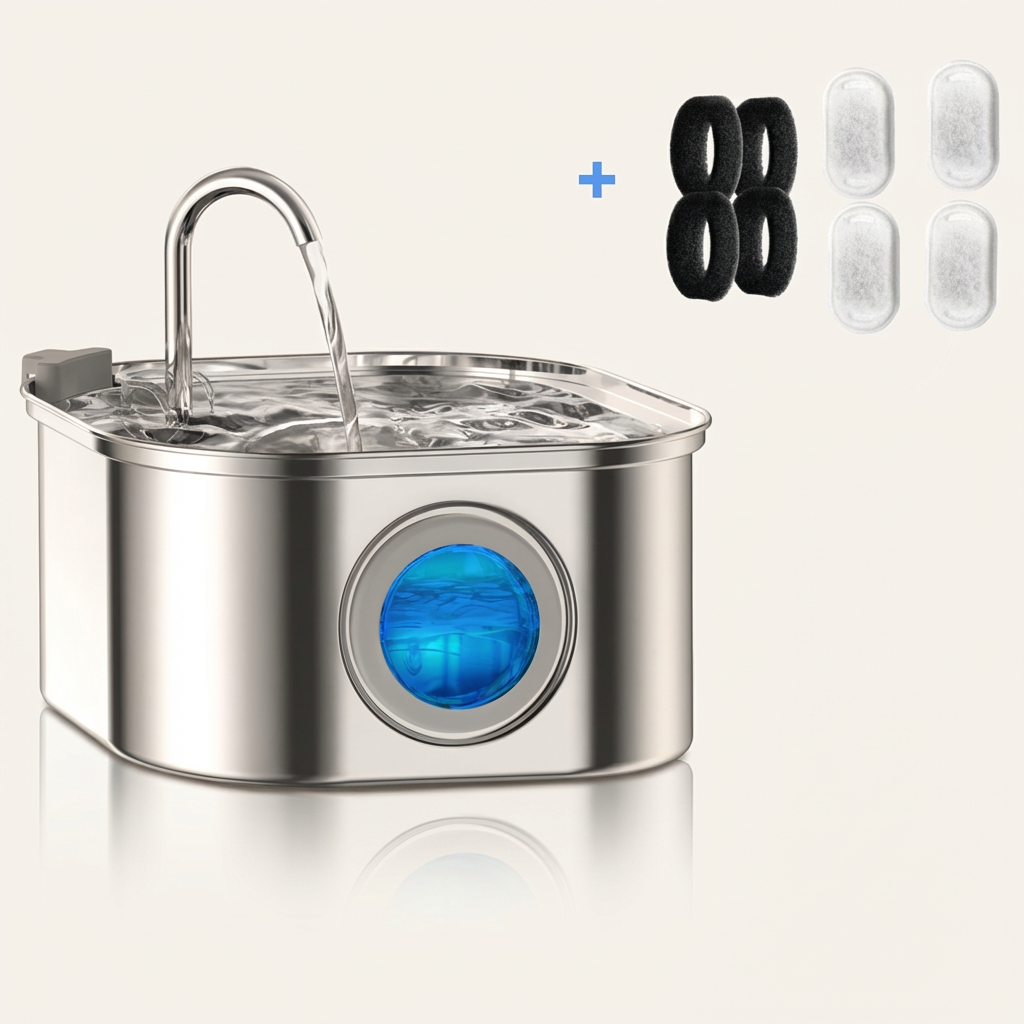 Stainless Steel Cat Water Fountain 3.2L | Sipkitty