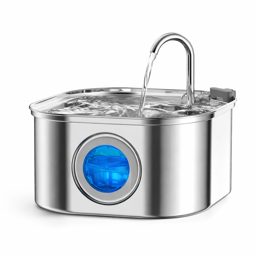 Sipkitty Stainless Steel Cat Water Fountain 3.2L